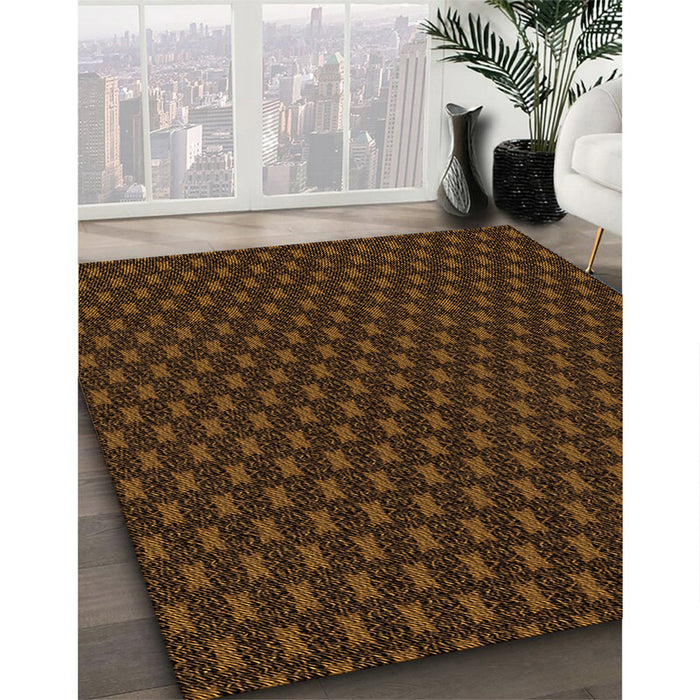 Machine Washable Transitional Mahogany Brown Rug in a Family Room, wshpat2314org