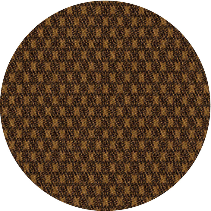 Square Patterned Mahogany Brown Rug, pat2314org