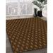 Patterned Mahogany Brown Rug in Family Room, pat2314org