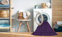 Machine Washable Transitional Deep Purple Rug in a Washing Machine, wshpat2314pur