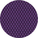 Square Machine Washable Transitional Deep Purple Rug in a Living Room, wshpat2314pur