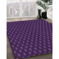 Patterned Deep Purple Rug, pat2314pur