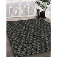 Patterned Black Novelty Rug, pat2314