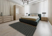 Machine Washable Transitional Black Rug in a Bedroom, wshpat2314