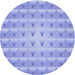 Square Patterned Light Slate Blue Rug, pat2315blu