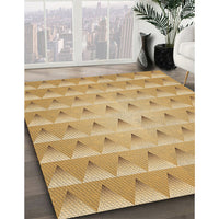 Patterned Yellow Orange Rug, pat2315brn