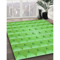 Patterned Emerald Green Rug, pat2315grn