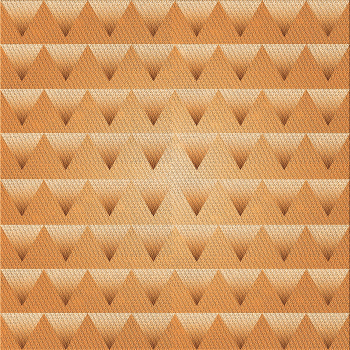 Round Patterned Neon Orange Rug, pat2315org