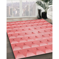 Patterned Light Salmon Pink Rug, pat2315rd