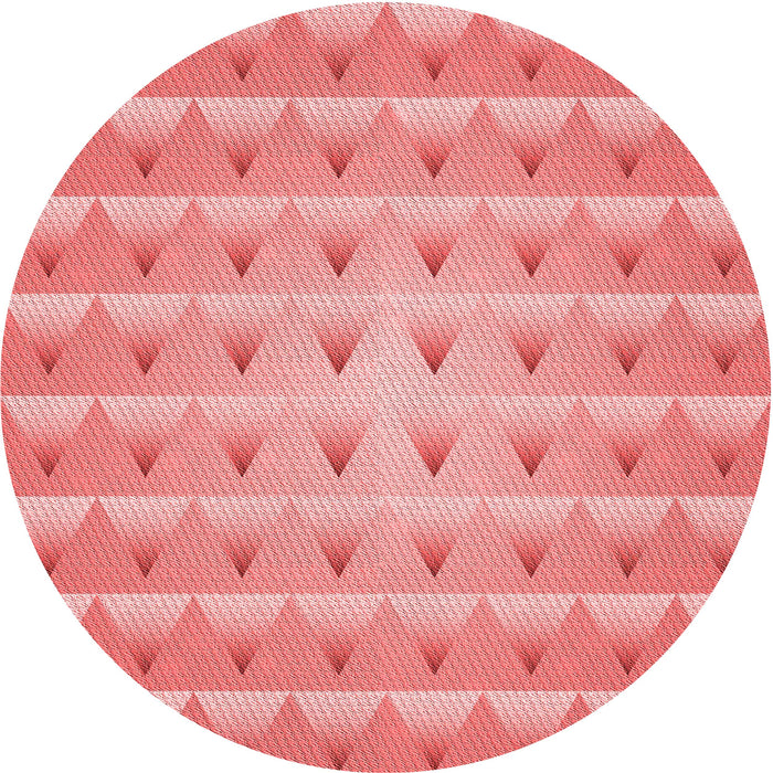 Square Patterned Light Salmon Pink Rug, pat2315rd