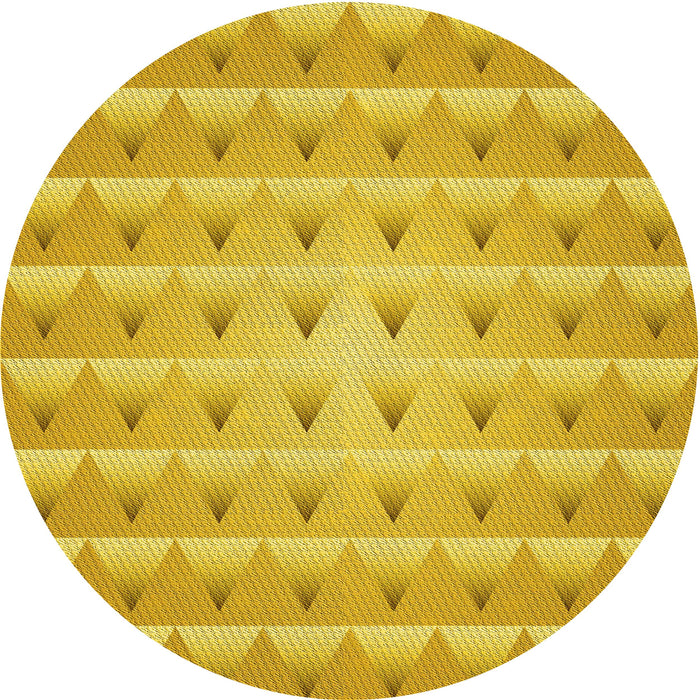 Square Patterned Gold Yellow Rug, pat2315yw