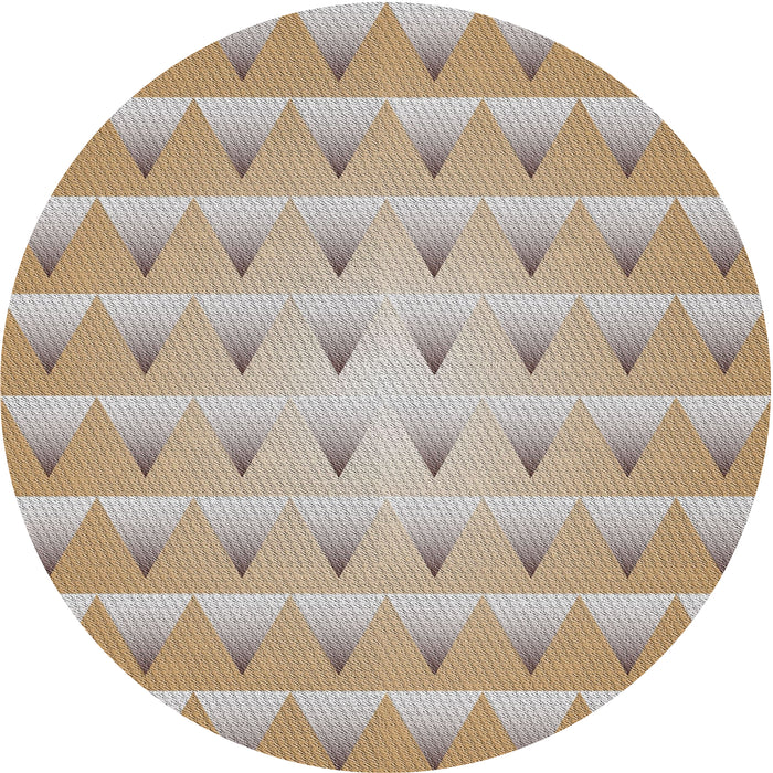 Square Machine Washable Transitional Dark Gold Brown Rug, wshpat2315