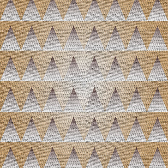 Patterned Dark Gold Brown Novelty Rug, pat2315