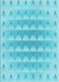 Patterned Bright Turquoise Blue Rug, pat2316lblu