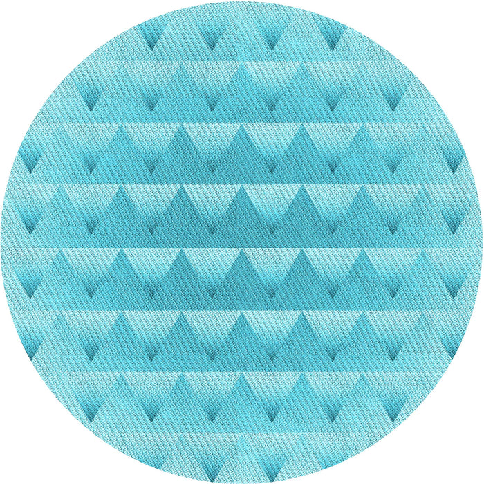 Square Machine Washable Transitional Bright Turquoise Blue Rug in a Living Room, wshpat2316lblu