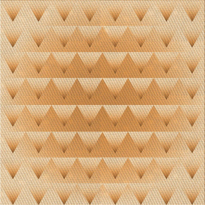 Round Patterned Orange Rug, pat2316org