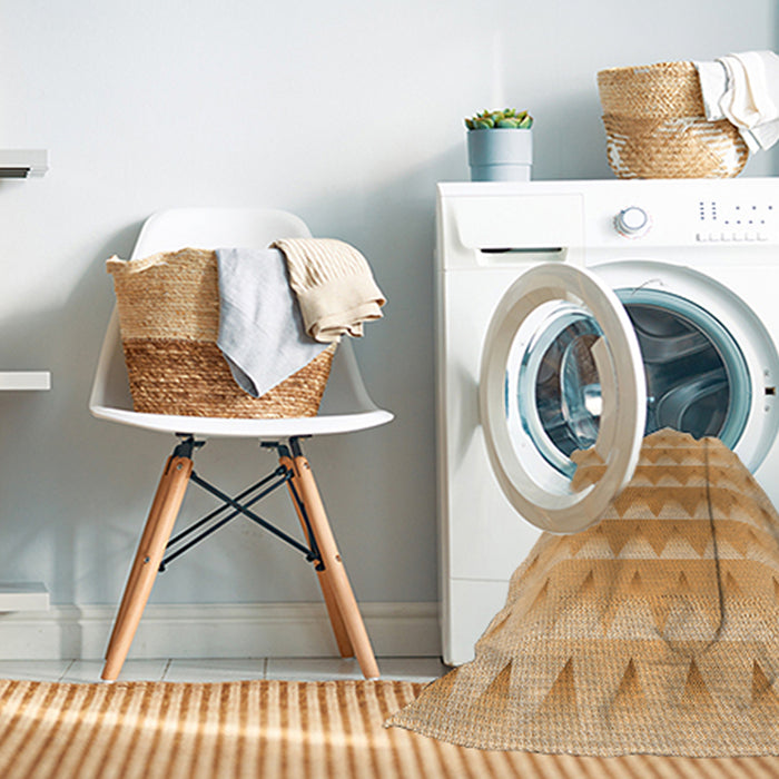 Machine Washable Transitional Orange Rug in a Washing Machine, wshpat2316org