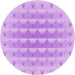 Square Patterned Purple Rug, pat2316pur