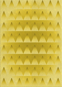 Machine Washable Transitional Yellow Rug, wshpat2316yw