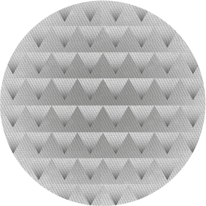 Sideview of Patterned Gray Novelty Rug, pat2316