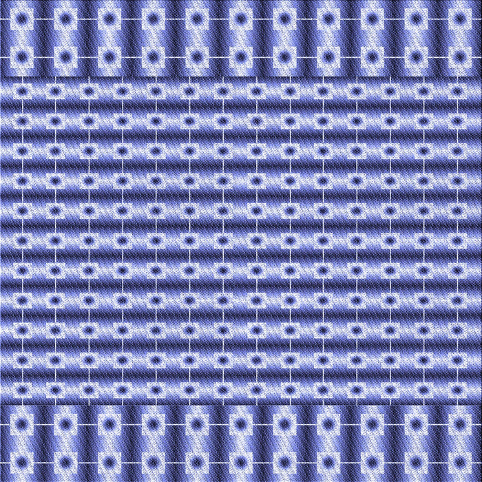 Round Patterned Jeans Blue Rug, pat2317blu