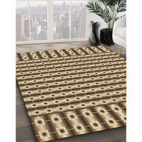 Patterned Red Brown Rug, pat2317brn