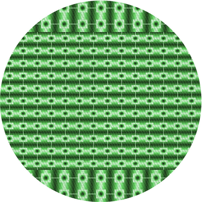 Square Patterned Green Rug, pat2317grn