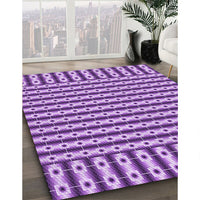 Patterned Violet Purple Rug, pat2317pur