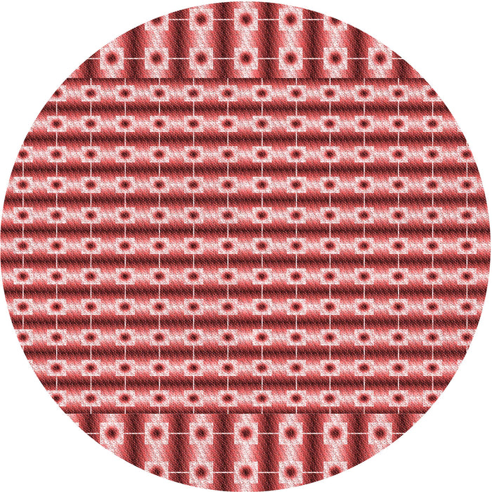 Square Patterned Light Coral Pink Rug, pat2317rd