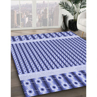 Patterned Blue Rug, pat2318blu