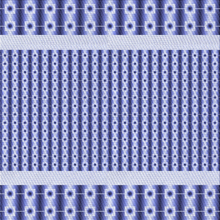 Round Patterned Blue Rug, pat2318blu