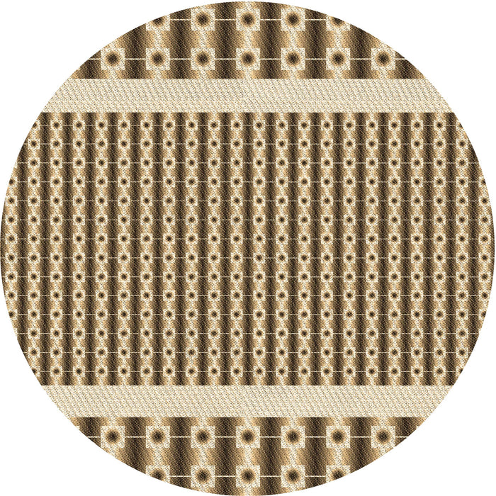 Square Patterned Red Brown Rug, pat2318brn