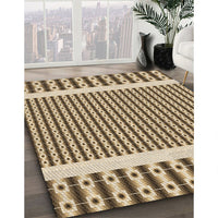 Patterned Red Brown Rug, pat2318brn