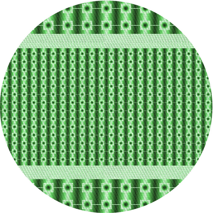 Square Patterned Forest Green Rug, pat2318grn