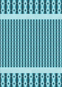 Machine Washable Transitional Dark Cyan Green Rug, wshpat2318lblu