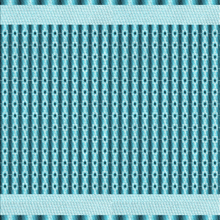 Patterned Dark Cyan Green Rug, pat2318lblu