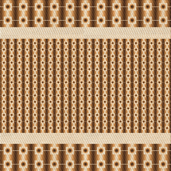 Round Patterned Mahogany Brown Rug, pat2318org