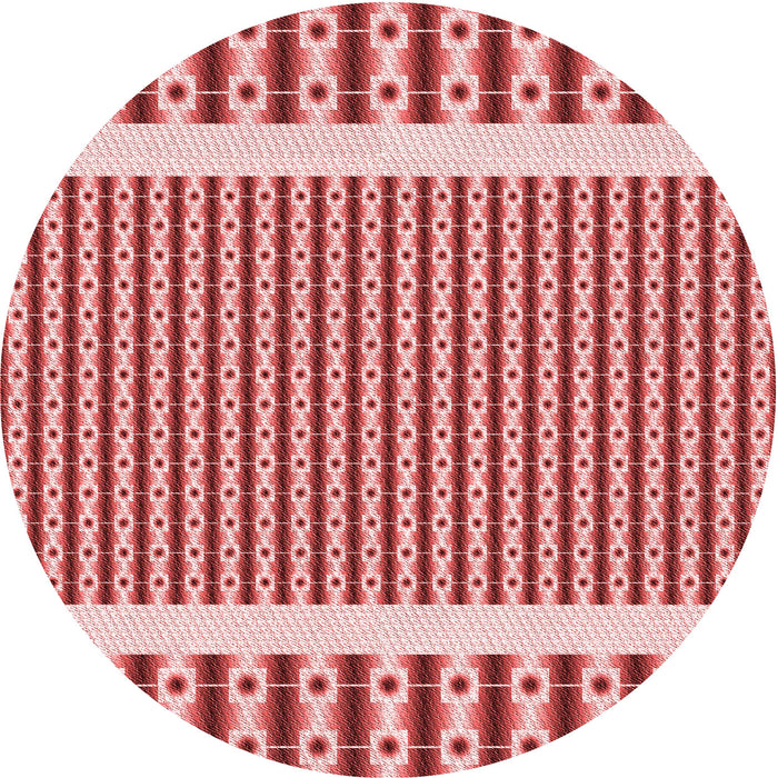 Square Patterned Pastel Pink Rug, pat2318rd