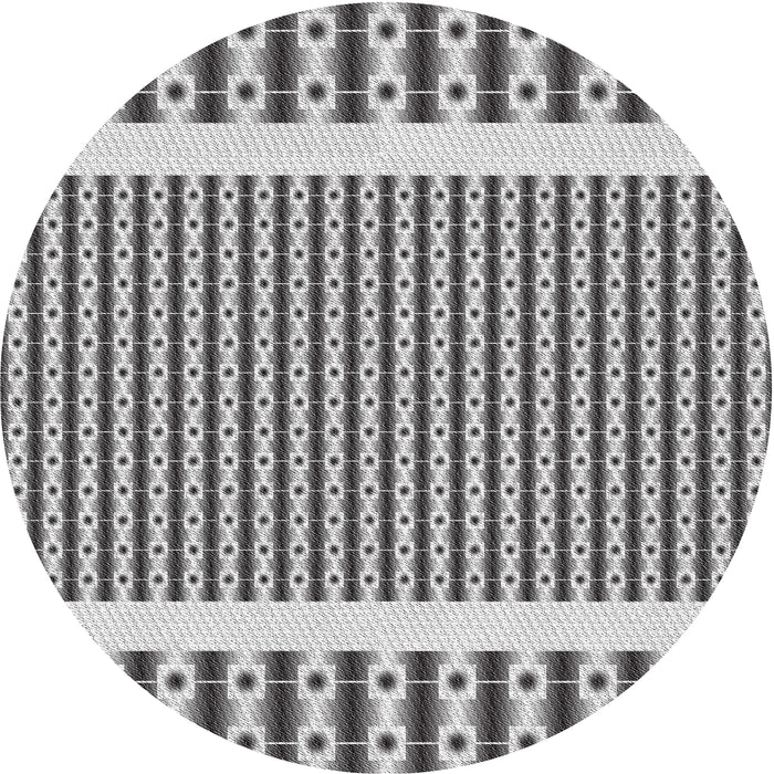 Sideview of Patterned Gray Novelty Rug, pat2318