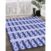 Machine Washable Transitional Royal Blue Rug in a Family Room, wshpat2319blu