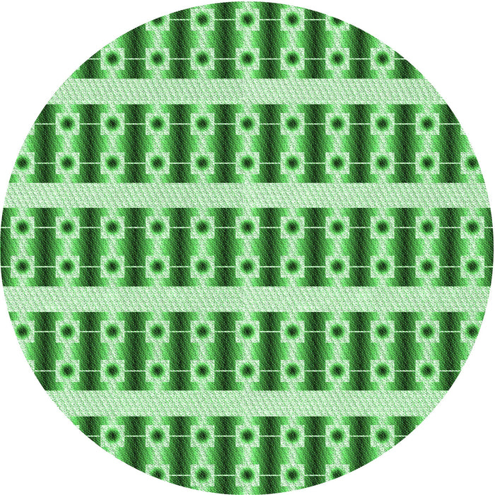 Square Patterned Forest Green Rug, pat2319grn