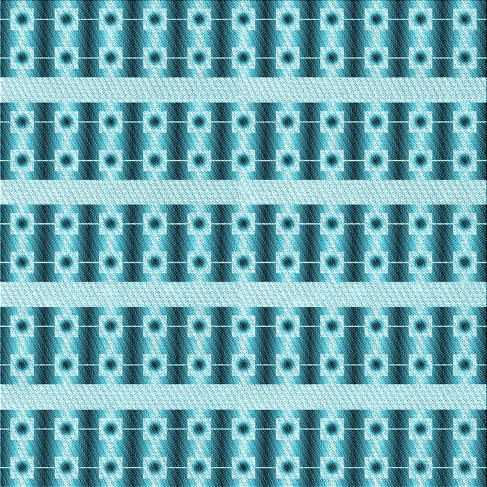 Round Patterned Dark Cyan Green Rug, pat2319lblu