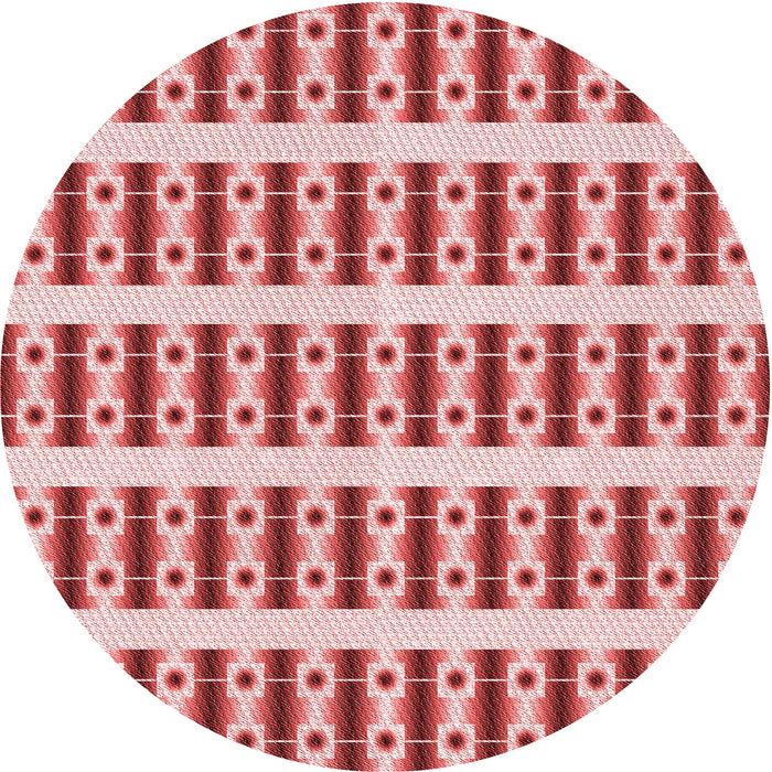 Square Patterned Red Rug, pat2319rd