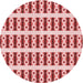 Square Patterned Red Rug, pat2319rd