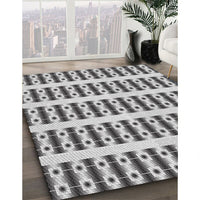 Patterned Gray Novelty Rug, pat2319