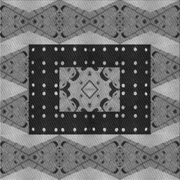 Square Patterned Dark Gray Novelty Rug, pat231