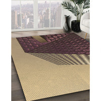 Patterned Dark Brown Rug, pat232brn