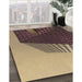 Machine Washable Transitional Dark Brown Rug in a Family Room, wshpat232brn