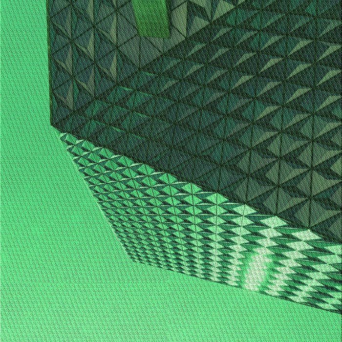 Machine Washable Transitional Deep Emerald Green Rug, wshpat232grn