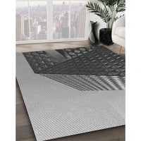 Patterned Dark Gray Rug, pat232gry